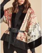 Kimono satiné Yoko piment beige