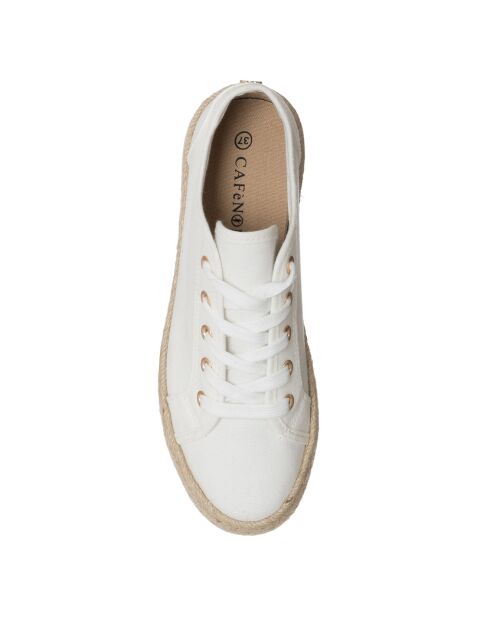 Sneakers Penia blanc/beige - Plateforme 3.5 cm