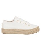Sneakers Penia blanc/beige - Plateforme 3.5 cm