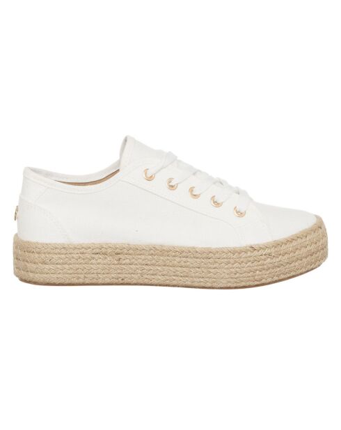 Sneakers Penia blanc/beige - Plateforme 3.5 cm