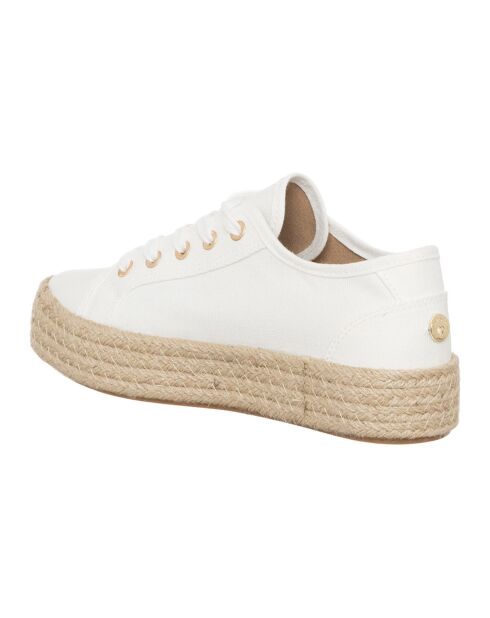 Sneakers Penia blanc/beige - Plateforme 3.5 cm