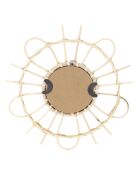 3 Miroirs en rotin marron - 28x28x1.7 cm