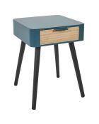 Chevet 1 Tiroir bleu - 35x48x40 cm