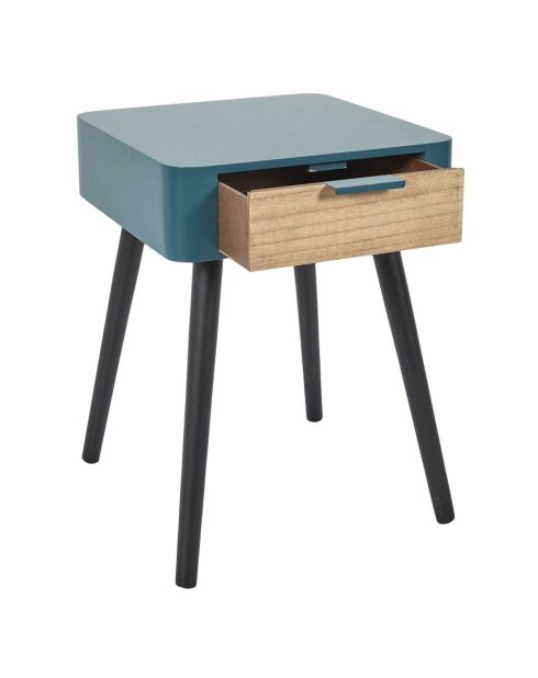 Chevet 1 Tiroir bleu - 35x48x40 cm