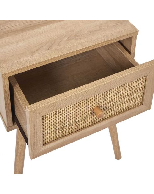 Chevet Bali 1 tiroir marron - 39x55.4x39 cm