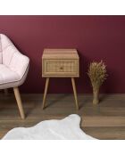 Chevet Bali 1 tiroir marron - 39x55.4x39 cm