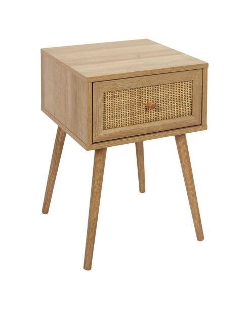 Chevet Bali 1 tiroir marron - 39x55.4x39 cm