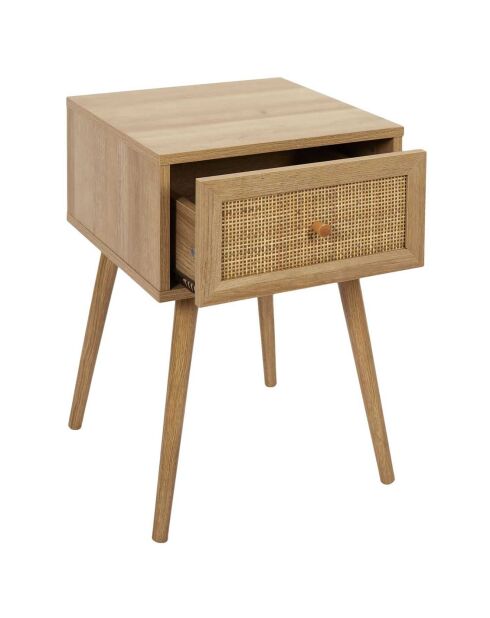 Chevet Bali 1 tiroir marron - 39x55.4x39 cm