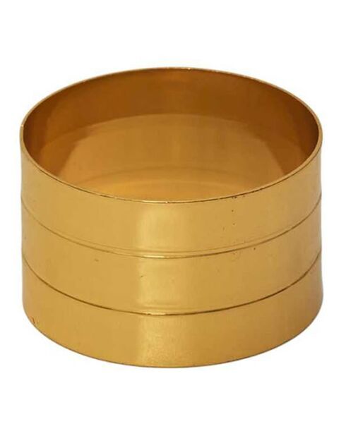 4 Ronds de serviette dorés - D.11 cm