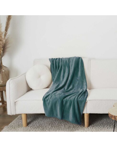 Plaid Flanelle bleu - 125x250 cm
