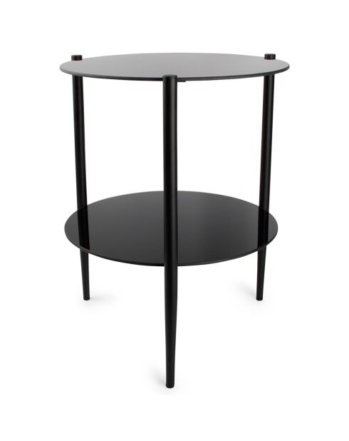 Table gigogne Patio noire - 46x36x36 cm