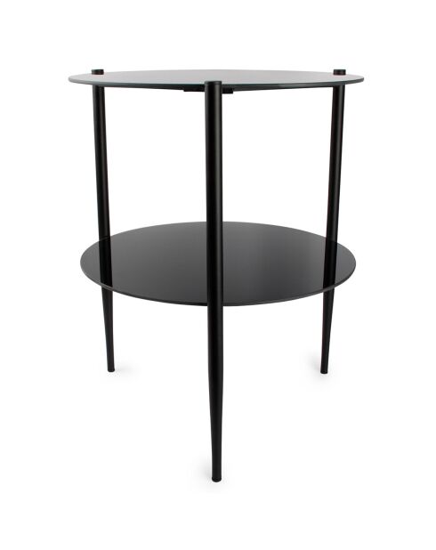 Table gigogne Patio noire - 50x40x40 cm