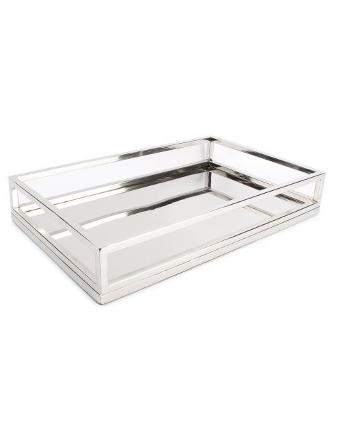Plateau mirroir Digna argenté - 7x24.5x39.5 cm