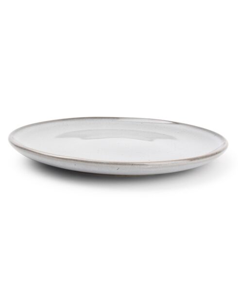 4 Assiettes dessert Freckles grises - D.19.5 cm