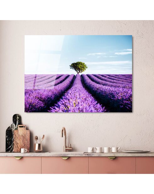 Mehrfarbiger Lavendelfelddruck - 70x100cm
