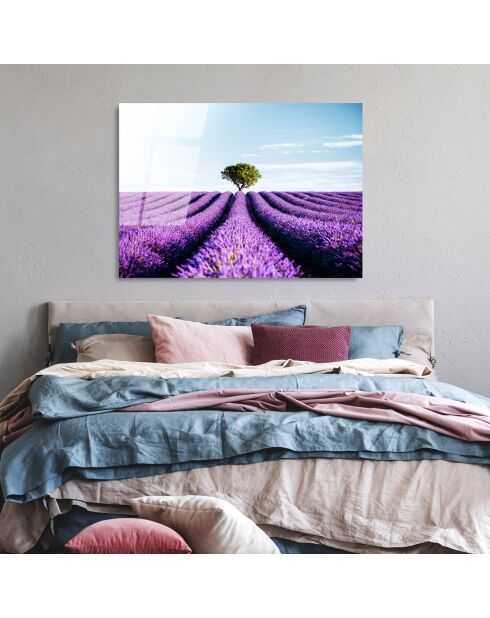 Mehrfarbiger Lavendelfelddruck - 70x100cm