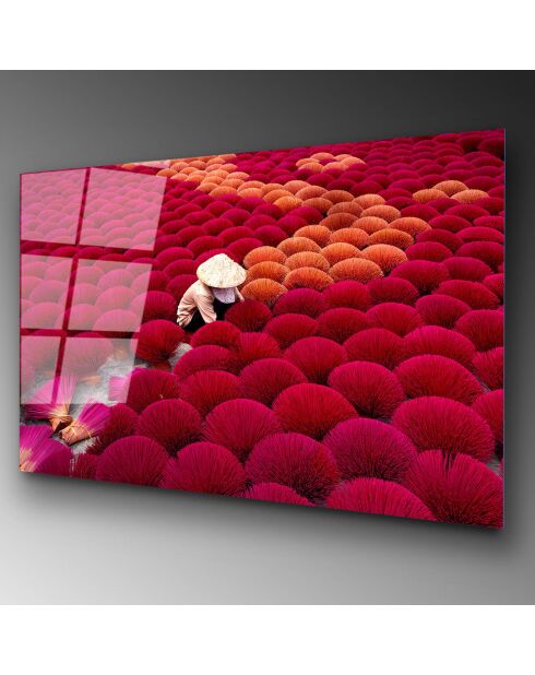 Glasfoto Veelkleurig landschap - 70x100cm