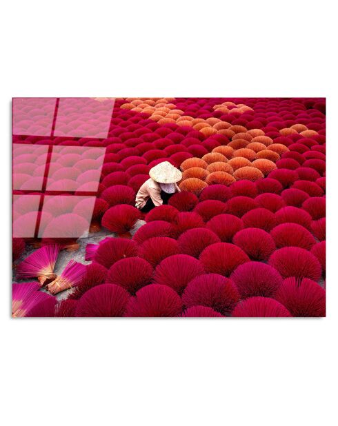 Glasfoto Veelkleurig landschap - 70x100cm