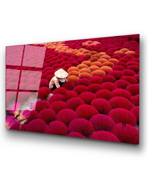 Glasfoto Veelkleurig landschap - 70x100cm