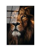 Impression sur verre Lion multicolore - 70x100cm