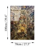 Impression sur verre Renaissance multicolore - 70x100cm