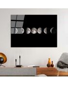 Impression sur verre Lune multicolore - 70x100cm