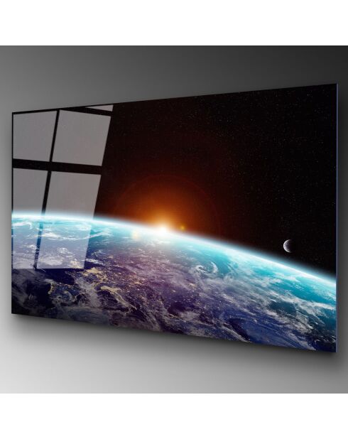 Glasprint met veelkleurige aarde - 70x100cm