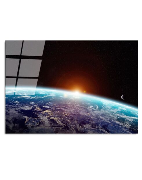 Glasprint met veelkleurige aarde - 70x100cm
