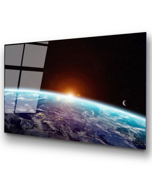 Glasprint met veelkleurige aarde - 70x100cm