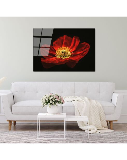 Mehrfarbiger Blumenglasdruck - 70x100cm