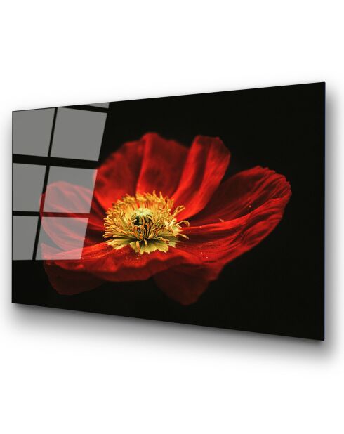 Mehrfarbiger Blumenglasdruck - 70x100cm