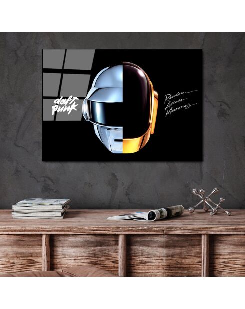 Impression sur verre Daft Punk multicolore - 50x70cm