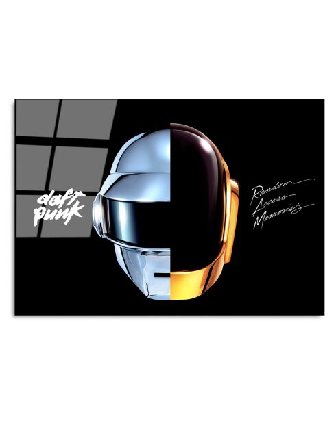 Impression sur verre Daft Punk multicolore - 50x70cm