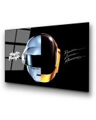 Impression sur verre Daft Punk multicolore - 50x70cm