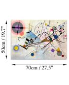 Impression sur verre Reproduction Miro multicolore - 50x70cm