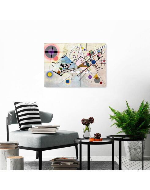 Impression sur verre Reproduction Miro multicolore - 50x70cm