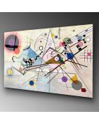 Impression sur verre Reproduction Miro multicolore - 50x70cm