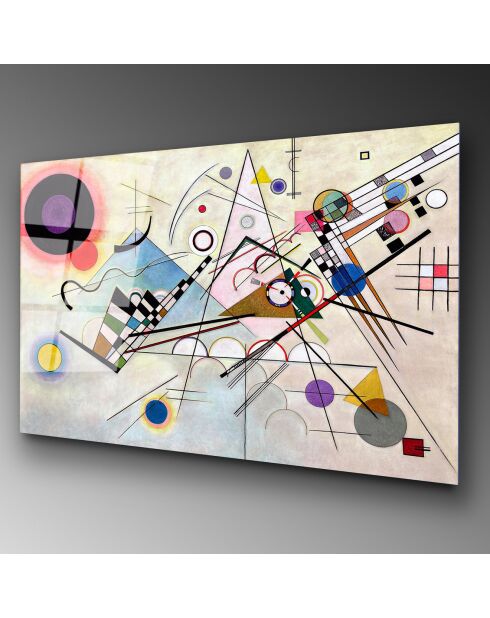 Impression sur verre Reproduction Miro multicolore - 50x70cm