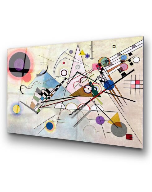 Impression sur verre Reproduction Miro multicolore - 50x70cm