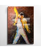 Impression sur verre Freddy Mercury multicolore