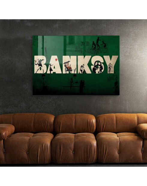 Banksy mehrfarbiger Glasdruck - 70x100cm