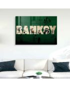 Impression sur verre Banksy multicolore - 70x100cm