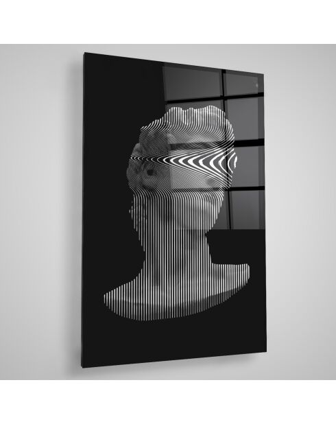 Reproductie van Michelangelo op glas - Veelkleurig beeld van David