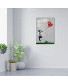 Impression sur verre Reproduction Banksy multicolore