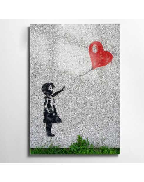 Impression sur verre Reproduction Banksy multicolore