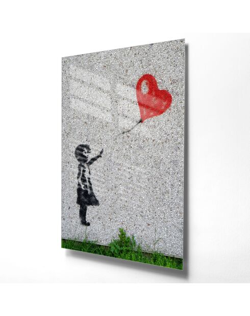 Impression sur verre Reproduction Banksy multicolore