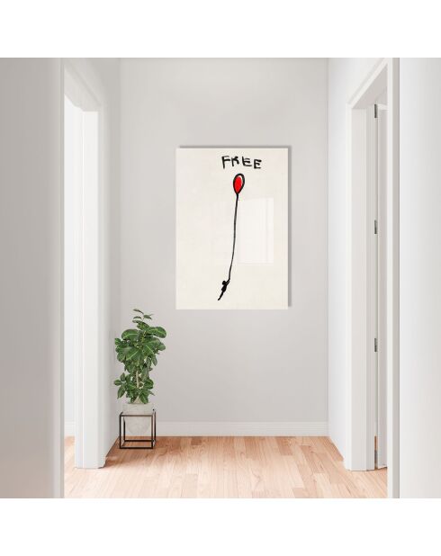 Impression sur verre Reproduction Banksy multicolore