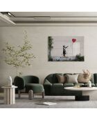 Impression sur verre Reproduction Banksy multicolore