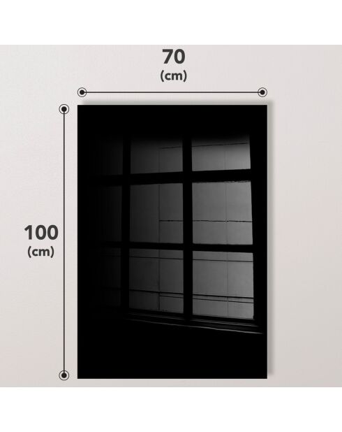 Veelkleurige Banksy reproductie op glas