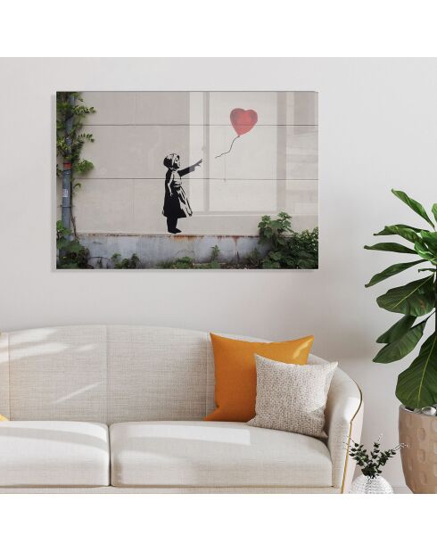 Impression sur verre Reproduction Banksy multicolore